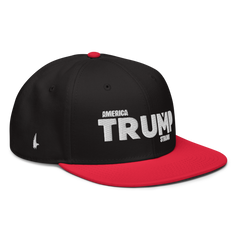 Loyalty Vibes America Trump Strong Snapback Hat Black White Red One size - Loyalty Vibes