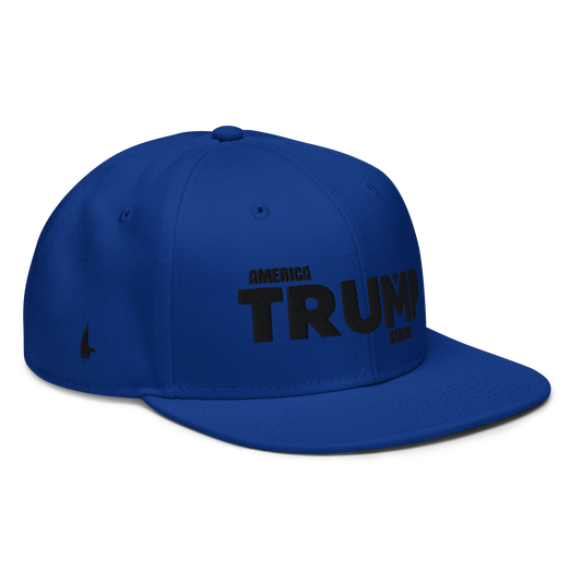 Loyalty Vibes America Trump Strong Snapback Hat Blue Black One size - Loyalty Vibes