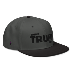 Loyalty Vibes America Trump Strong Snapback Hat Charcoal Grey Black Black One size - Loyalty Vibes
