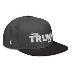 Loyalty Vibes America Trump Strong Snapback Hat Charcoal Grey White Black One size - Loyalty Vibes