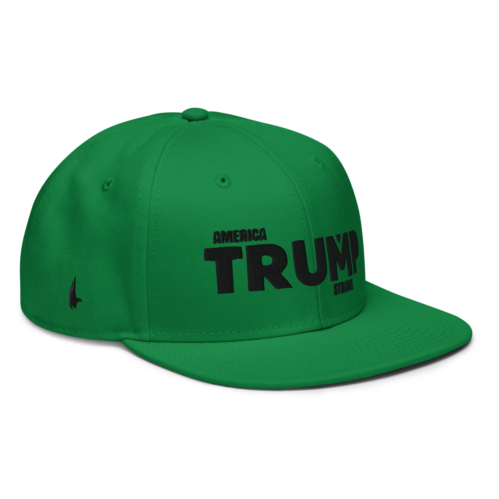 Loyalty Vibes America Trump Strong Snapback Hat Green Black One size - Loyalty Vibes