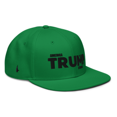 Loyalty Vibes America Trump Strong Snapback Hat Green Black One size - Loyalty Vibes