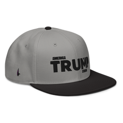 Loyalty Vibes America Trump Strong Snapback Hat Grey Black Black One size - Loyalty Vibes