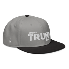 Loyalty Vibes America Trump Strong Snapback Hat Grey White Black One size - Loyalty Vibes