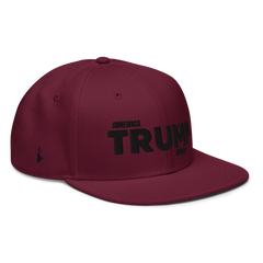 Loyalty Vibes America Trump Strong Snapback Hat Maroon Black One size - Loyalty Vibes
