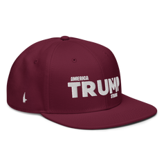 Loyalty Vibes America Trump Strong Snapback Hat Maroon One size - Loyalty Vibes