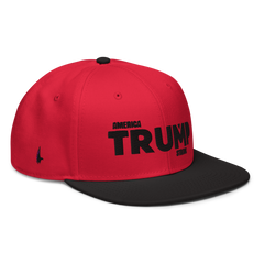 Loyalty Vibes America Trump Strong Snapback Hat Red Black Black One size - Loyalty Vibes