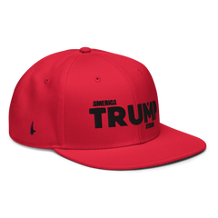 Loyalty Vibes America Trump Strong Snapback Hat Red Black One size - Loyalty Vibes