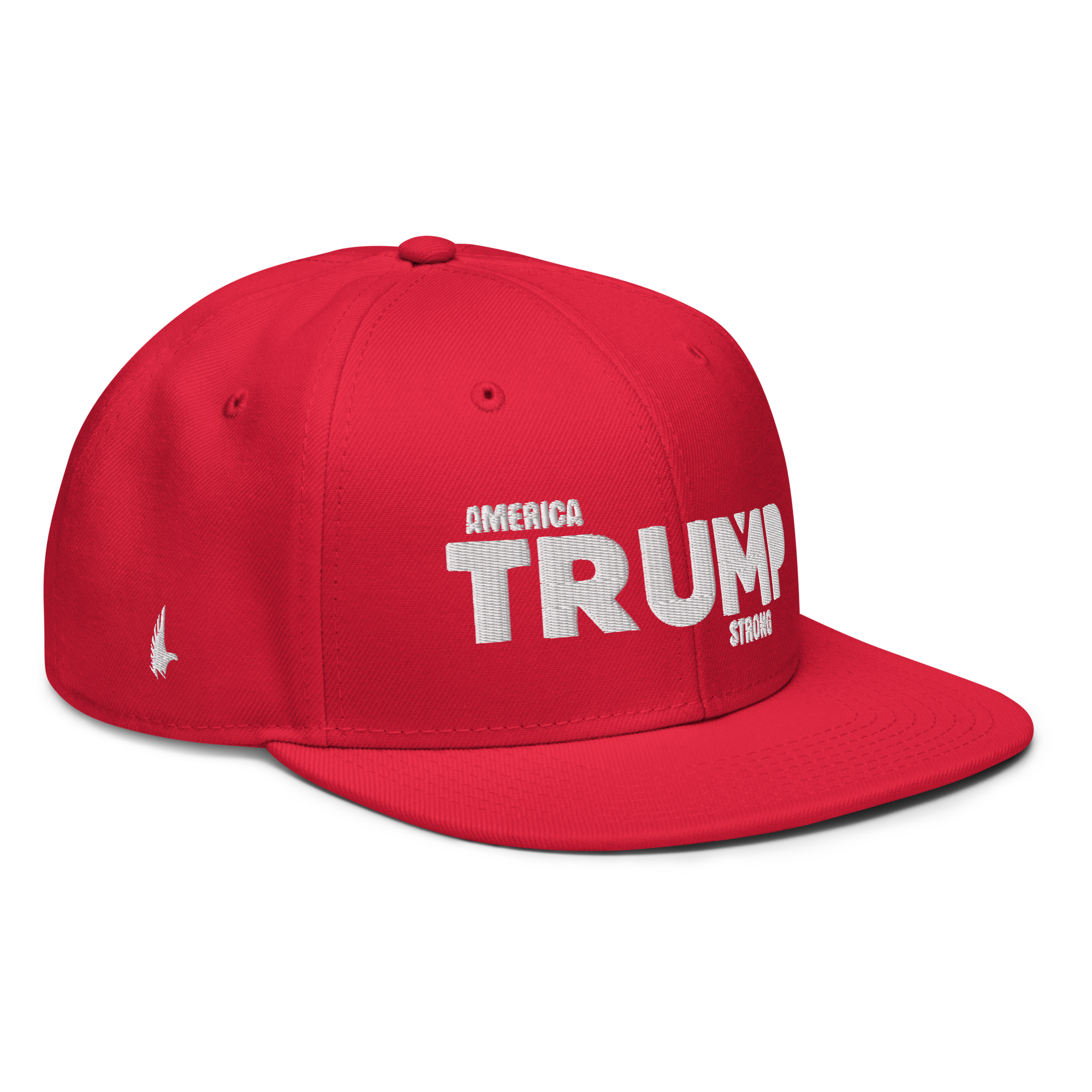 Loyalty Vibes America Trump Strong Snapback Hat Red One size - Loyalty Vibes