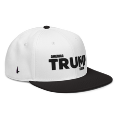 Loyalty Vibes America Trump Strong Snapback Hat White Black Black One size - Loyalty Vibes