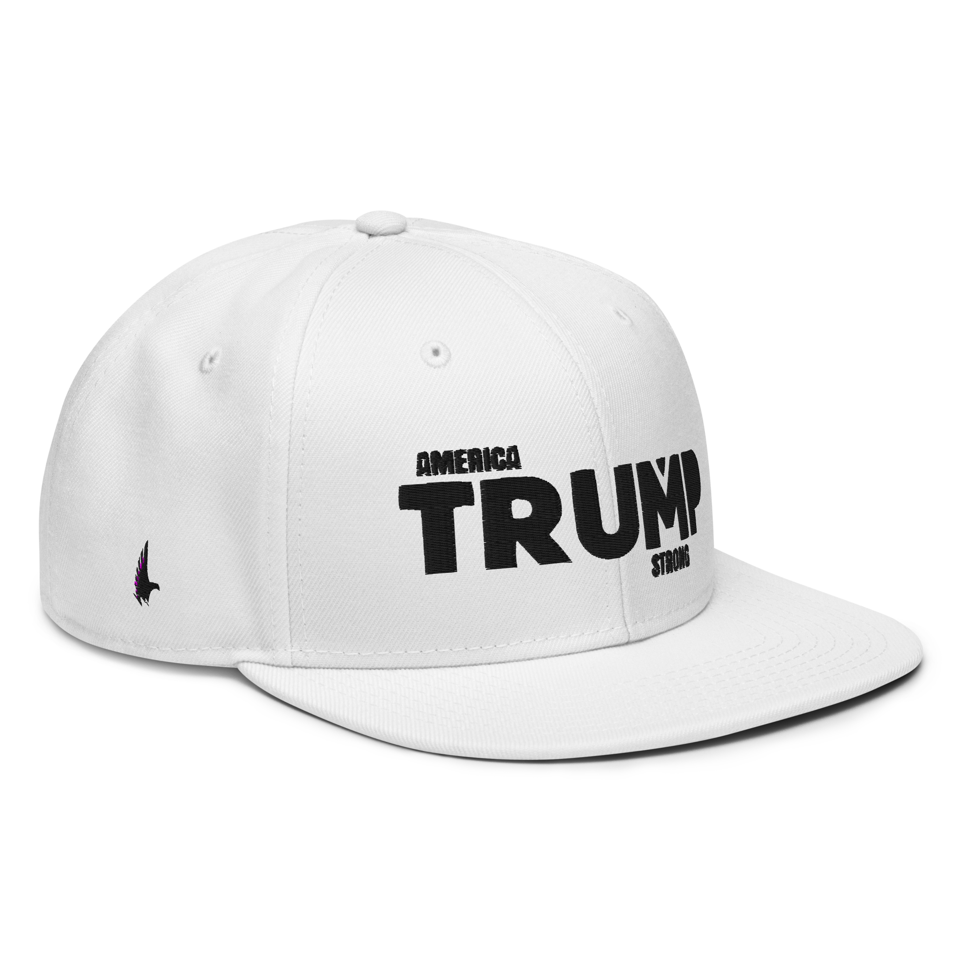 Loyalty Vibes America Trump Strong Snapback Hat White One size - Loyalty Vibes