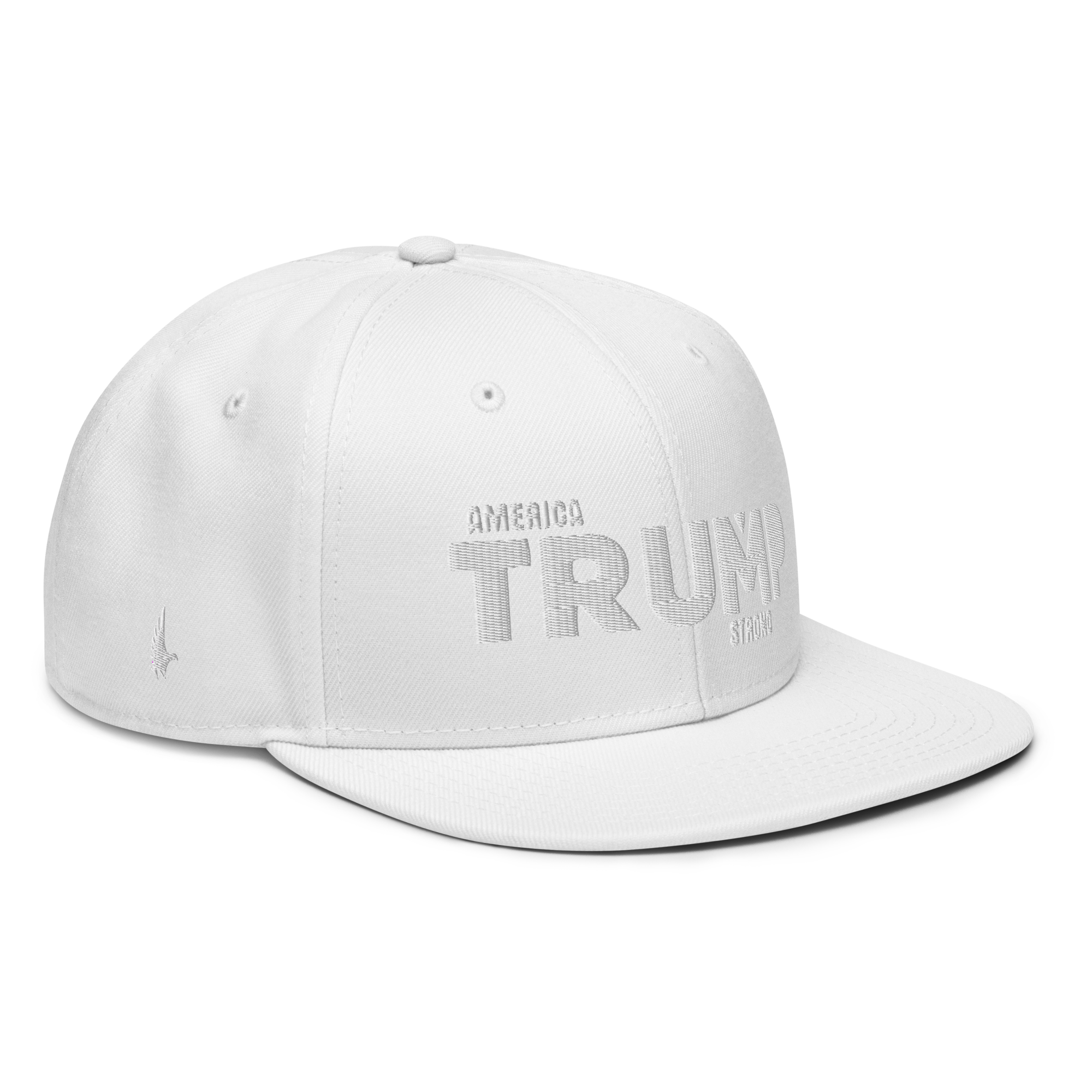 Loyalty Vibes America Trump Strong Snapback Hat White White One size - Loyalty Vibes