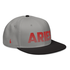 Aries Snapback Hat Gray Red - Loyalty Vibes