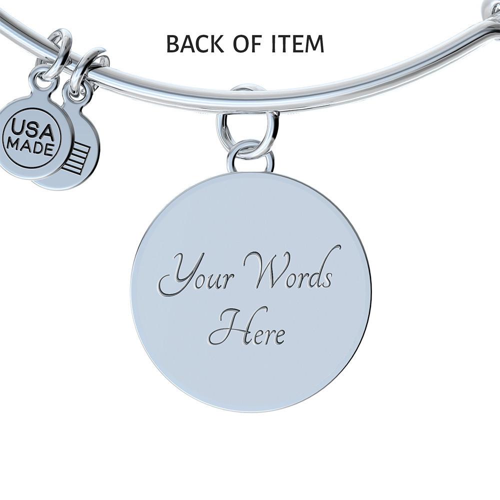 Dad In Heaven Bracelet Luxury Bangle (Silver) Yes - Loyalty Vibes