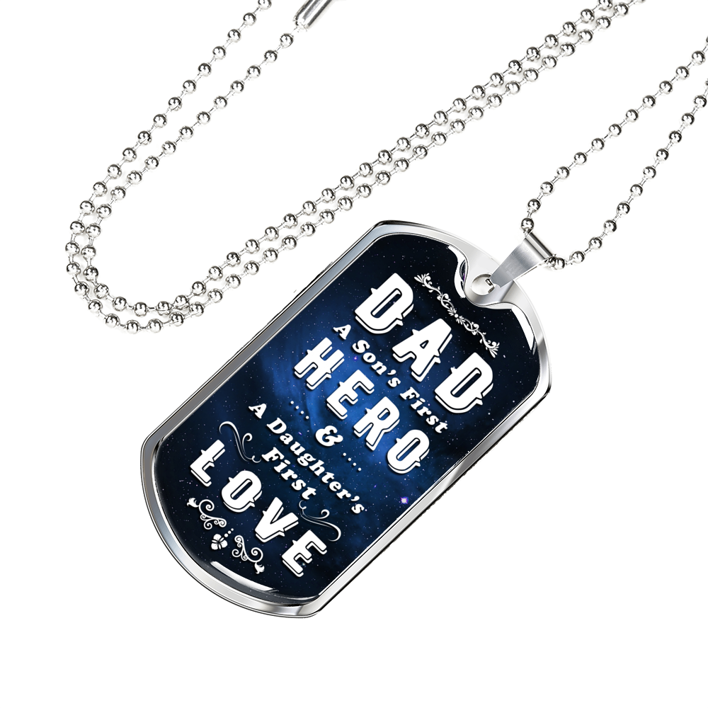 A Dad's First Dog Tag Necklace - Loyalty Vibes