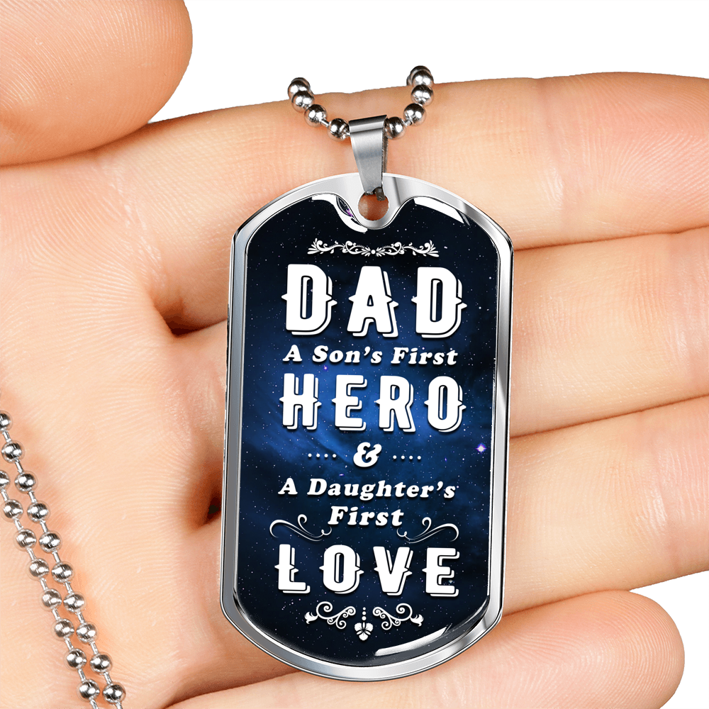 A Dad's First Dog Tag Necklace - Loyalty Vibes