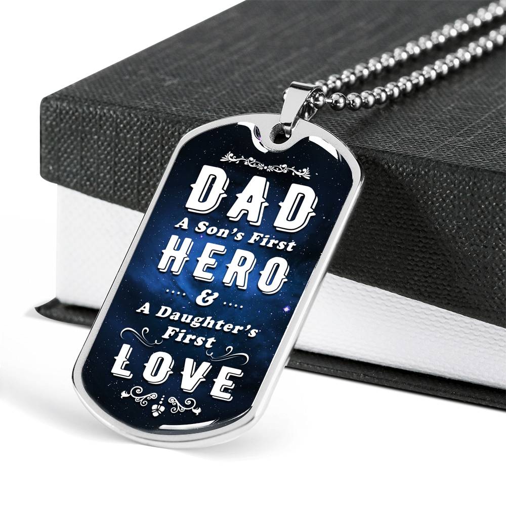 A Dad's First Dog Tag Necklace - Loyalty Vibes