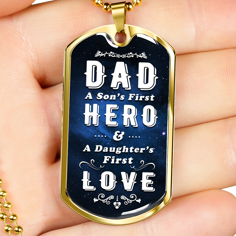 A Dad's First Dog Tag Necklace - Loyalty Vibes