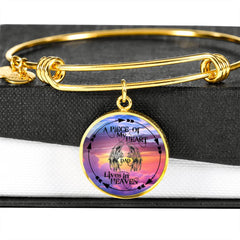 Dad In Heaven Bracelet Luxury Bangle (Gold) No - Loyalty Vibes