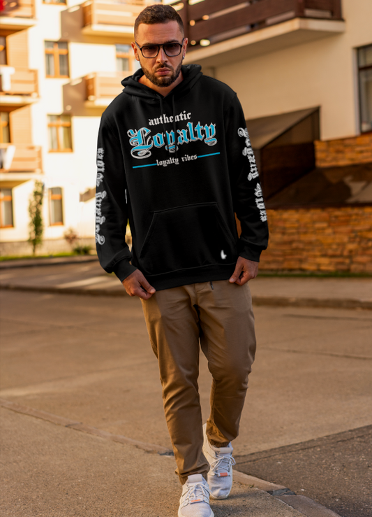 Loyalty Vibes Authentic Loyalty Graphic Hoodie Black Men's - Loyalty Vibes