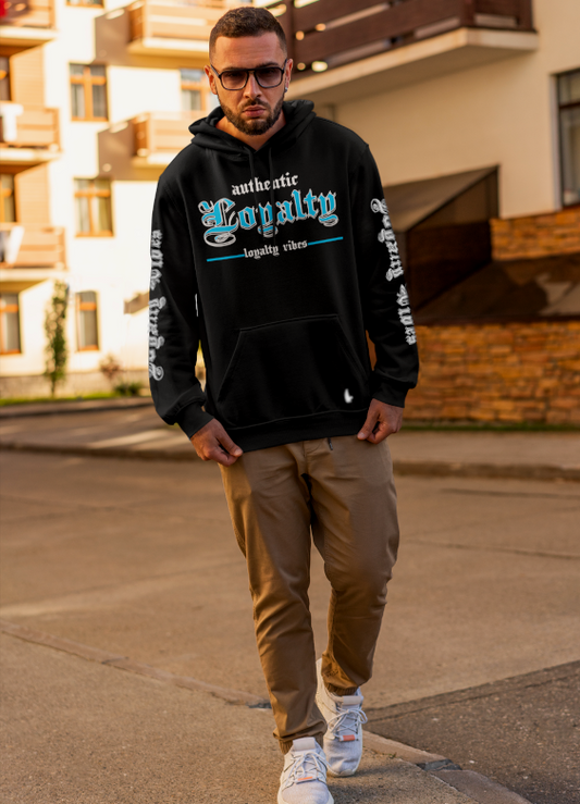 Authentic Loyalty Graphic Hoodie Black Men's - Loyalty Vibes