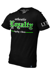 Authentic Loyalty T-Shirt Black Green Men's - Loyalty Vibes