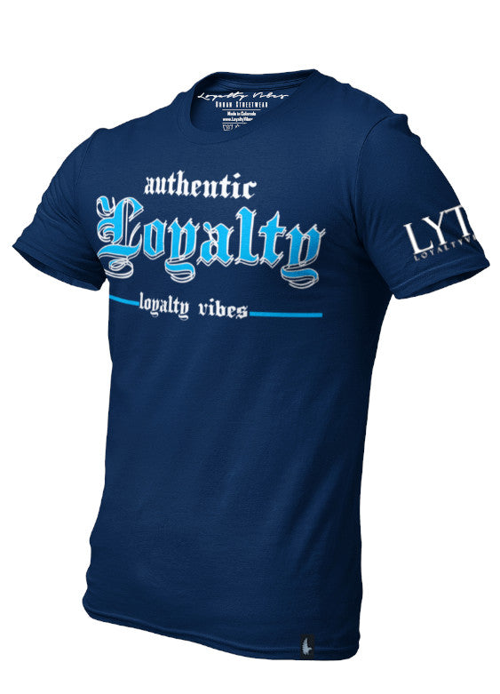 Authentic Loyalty T-Shirt Navy Blue Men's - Loyalty Vibes