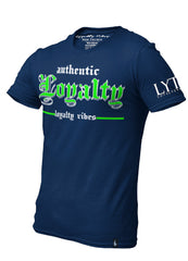 Authentic Loyalty T-Shirt Navy Green Men's - Loyalty Vibes