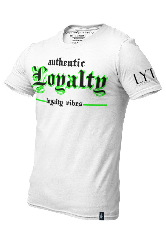 Authentic Loyalty T-Shirt White Black Men's - Loyalty Vibes