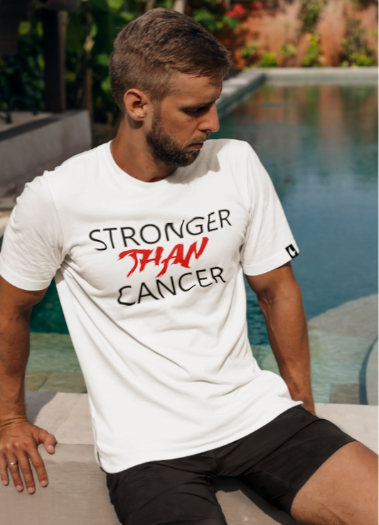 Loyalty Vibes Awareness Stronger Than Cancer T-Shirt White Men's - Loyalty Vibes