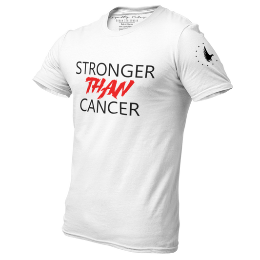 Awareness Stronger Than Cancer T-Shirt White Men's - Loyalty Vibes