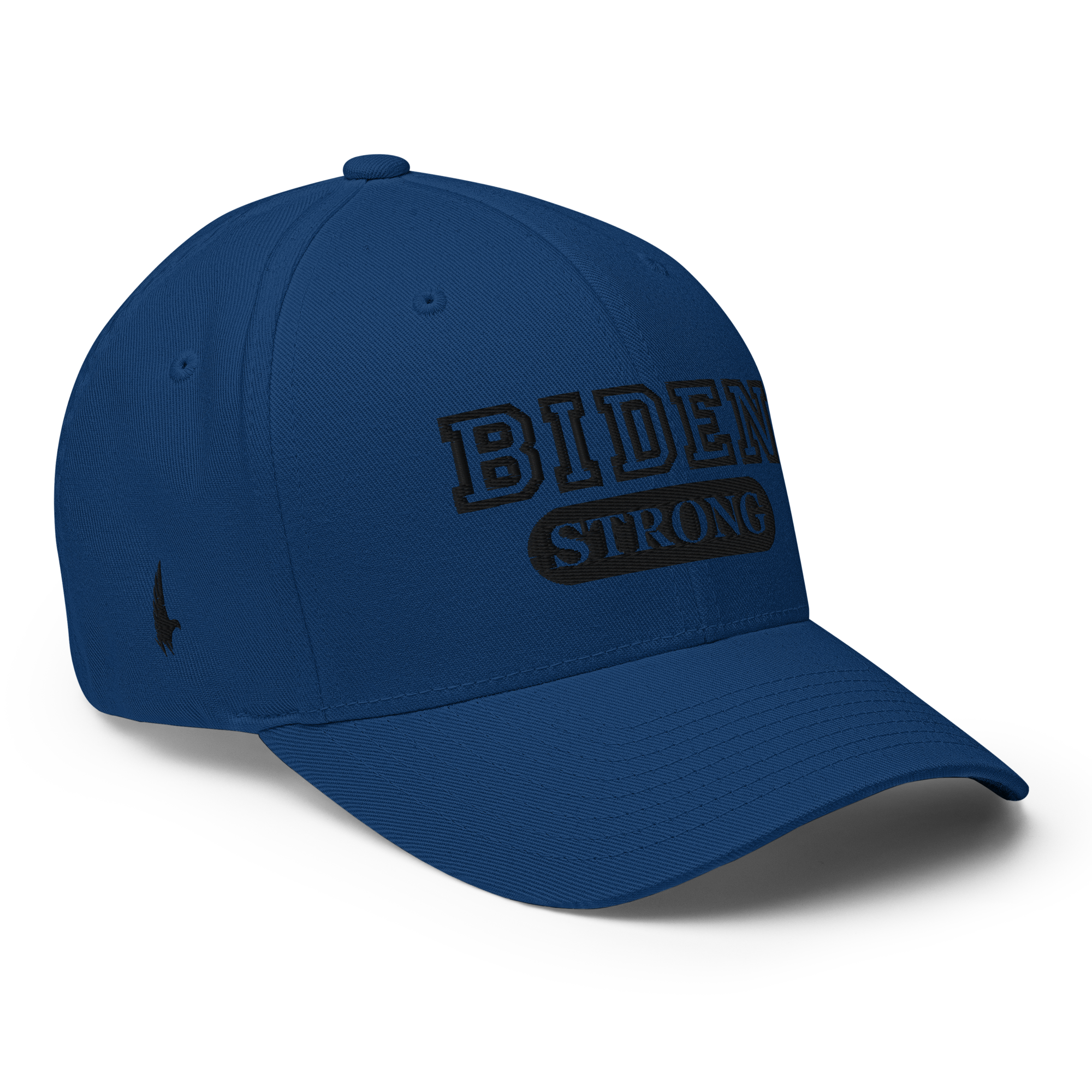 Biden Strong Fitted Hat Blue Black Fitted - Loyalty Vibes
