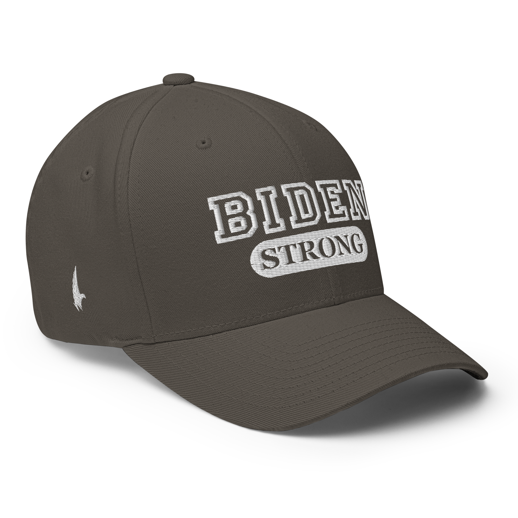Biden Strong Fitted Hat Charcoal Grey Fitted - Loyalty Vibes