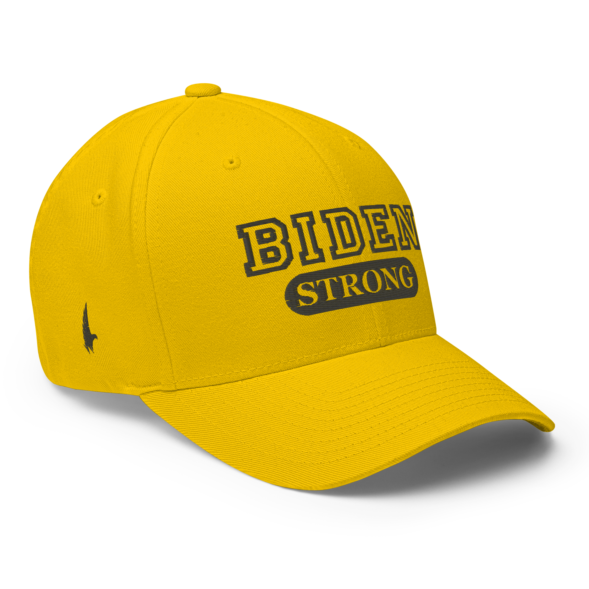 Biden Strong Fitted Hat Gold Black Fitted - Loyalty Vibes