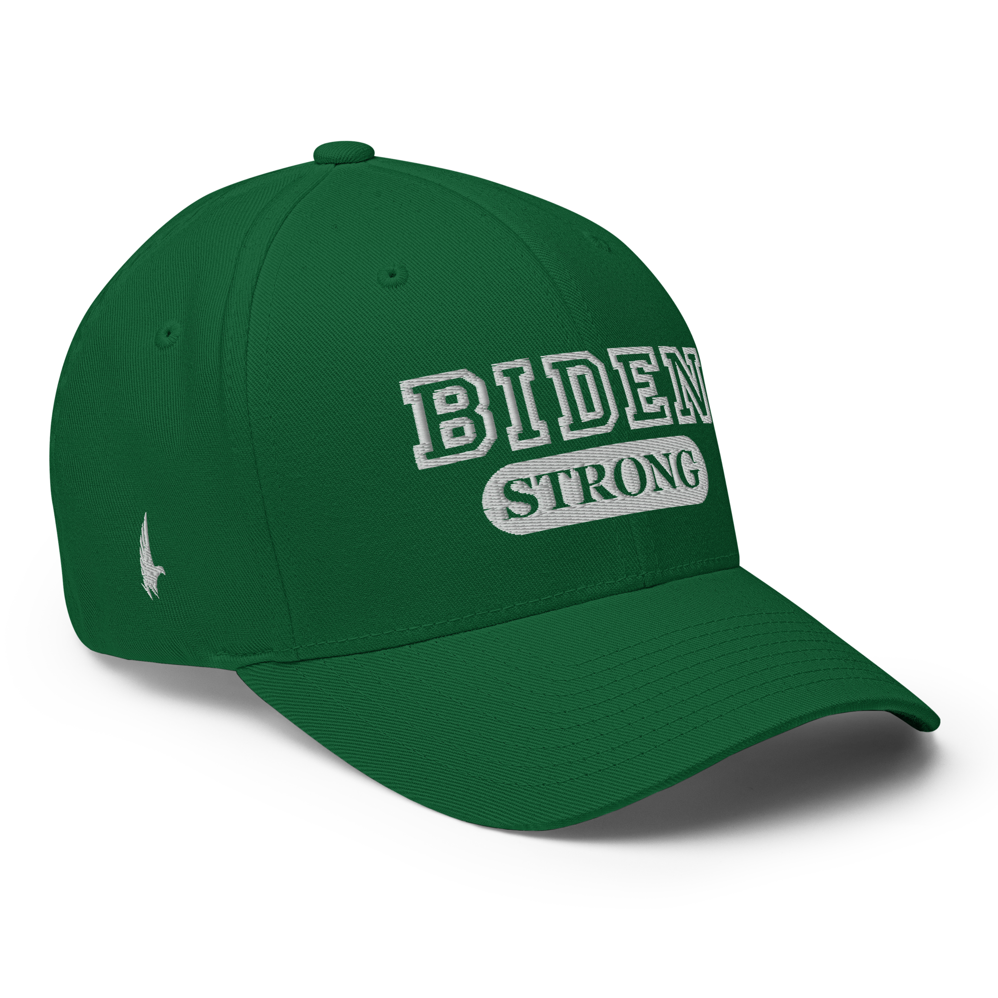 Biden Strong Fitted Hat Green Fitted - Loyalty Vibes