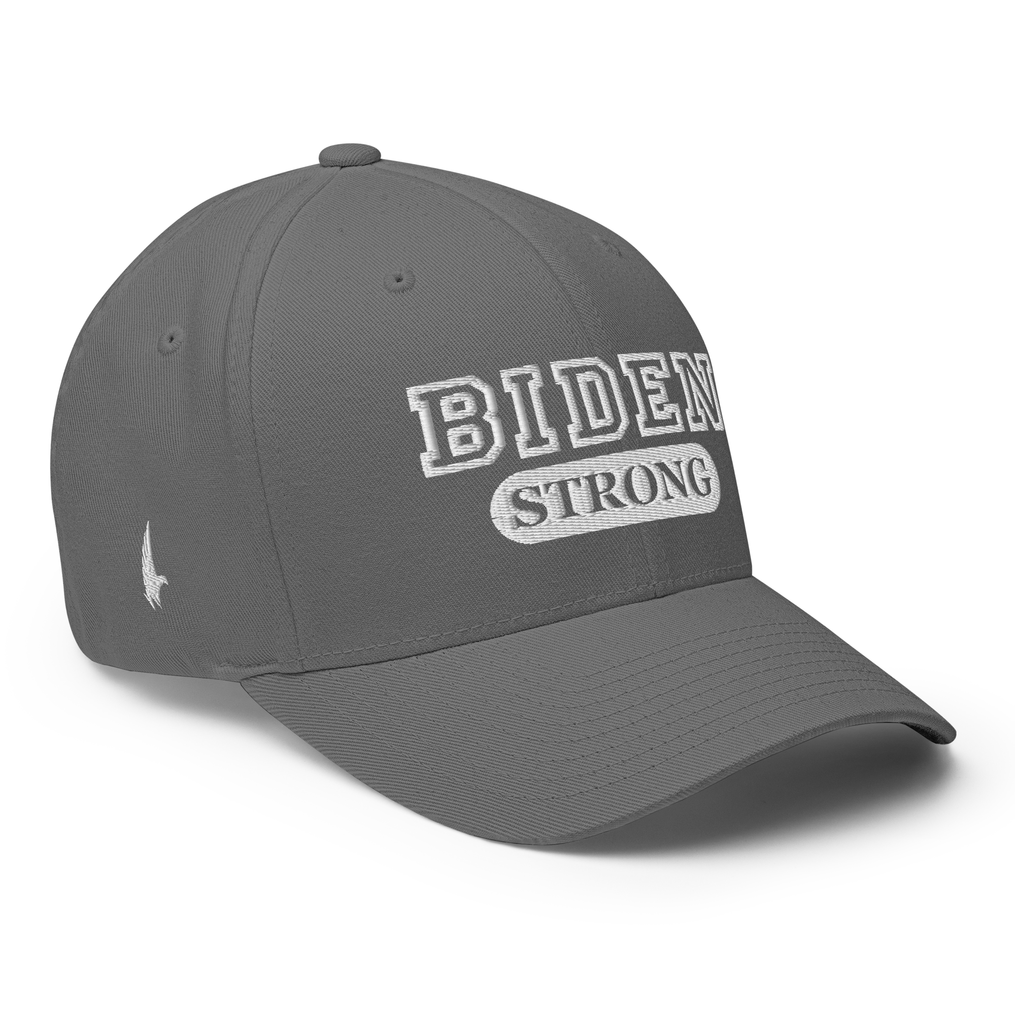 Biden Strong Fitted Hat Grey Fitted - Loyalty Vibes