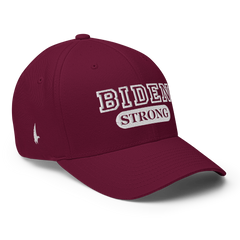 Biden Strong Fitted Hat Maroon Fitted - Loyalty Vibes