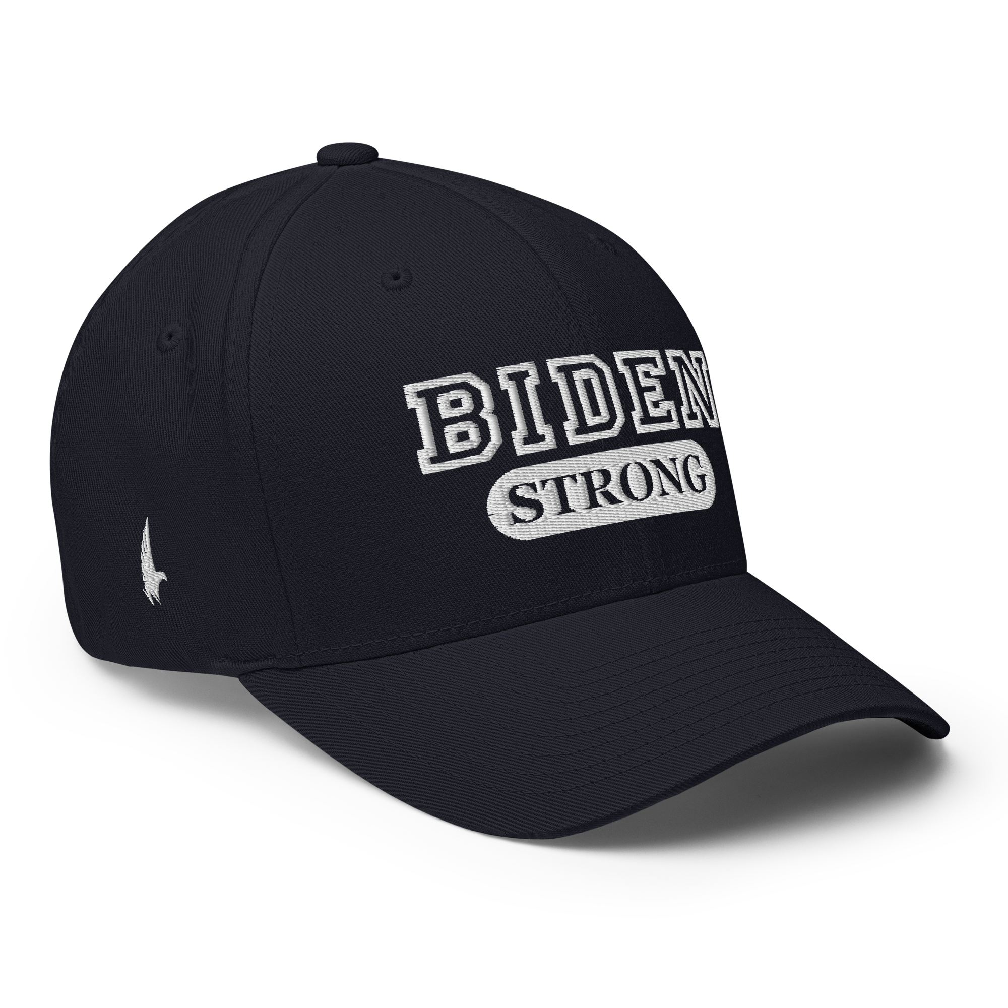 Biden Strong Fitted Hat Navy Blue Fitted - Loyalty Vibes