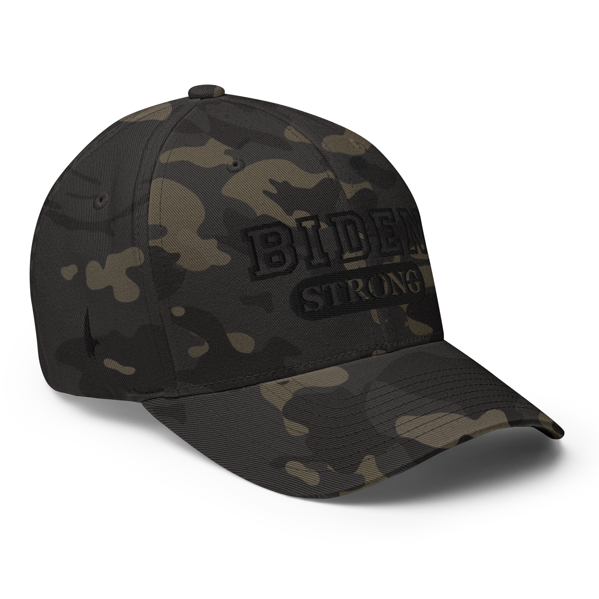 Biden Strong Fitted Hat Urban Camo Black Fitted - Loyalty Vibes