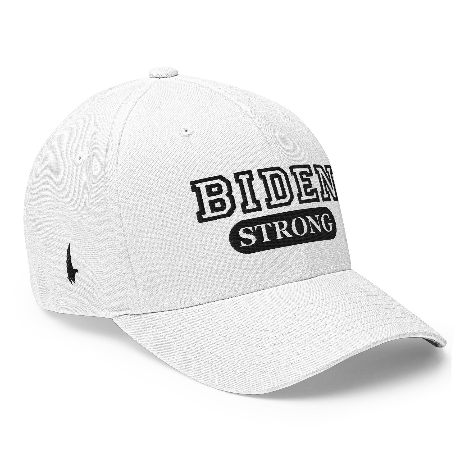 Biden Strong Fitted Hat White Fitted - Loyalty Vibes