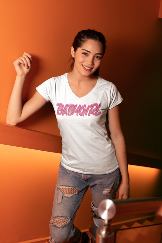 Blazin' BabyGirl V-Neck T-Shirt - Loyalty Vibes