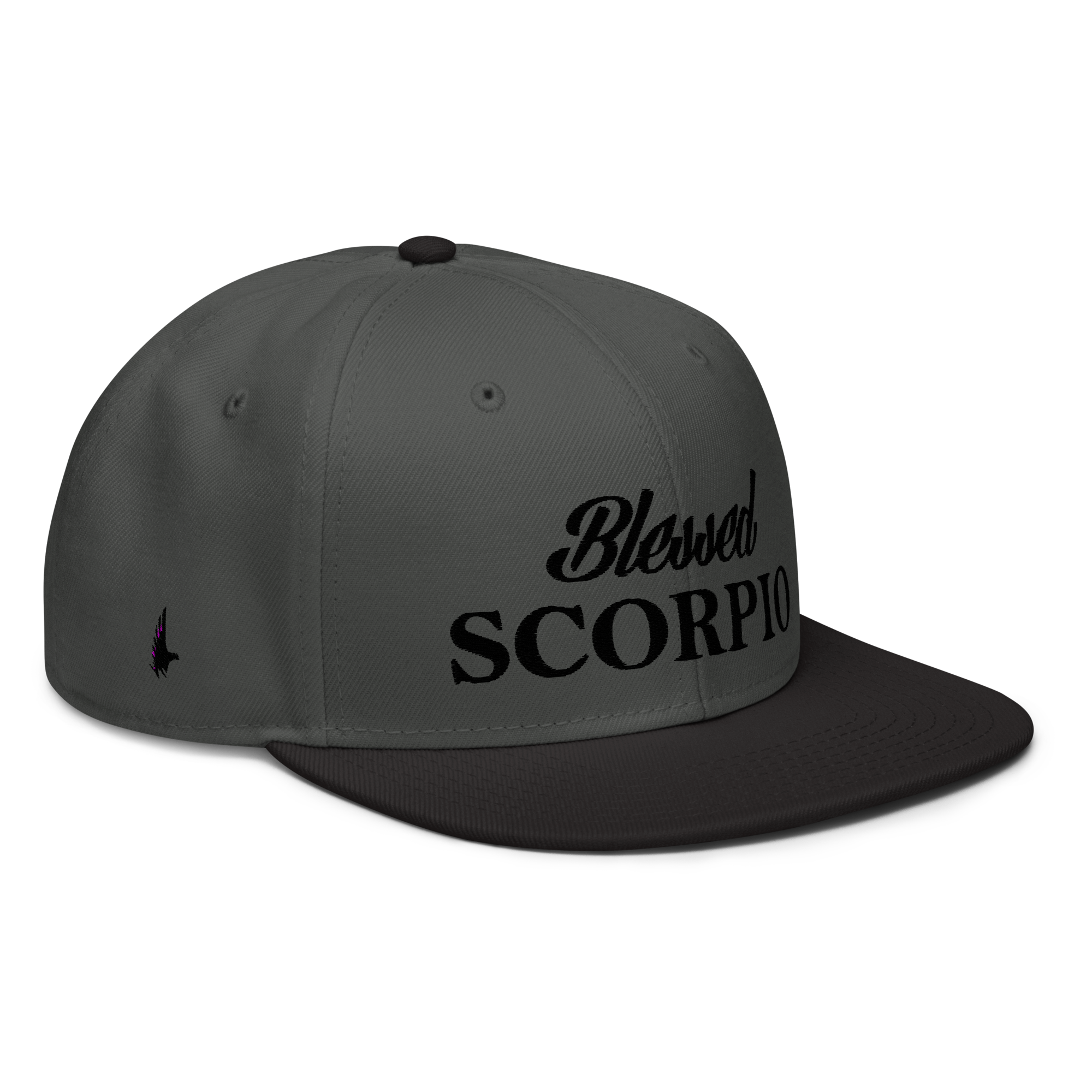 Blessed Scorpio Snapback Hat Charcoal Grey Black Black OS - Loyalty Vibes