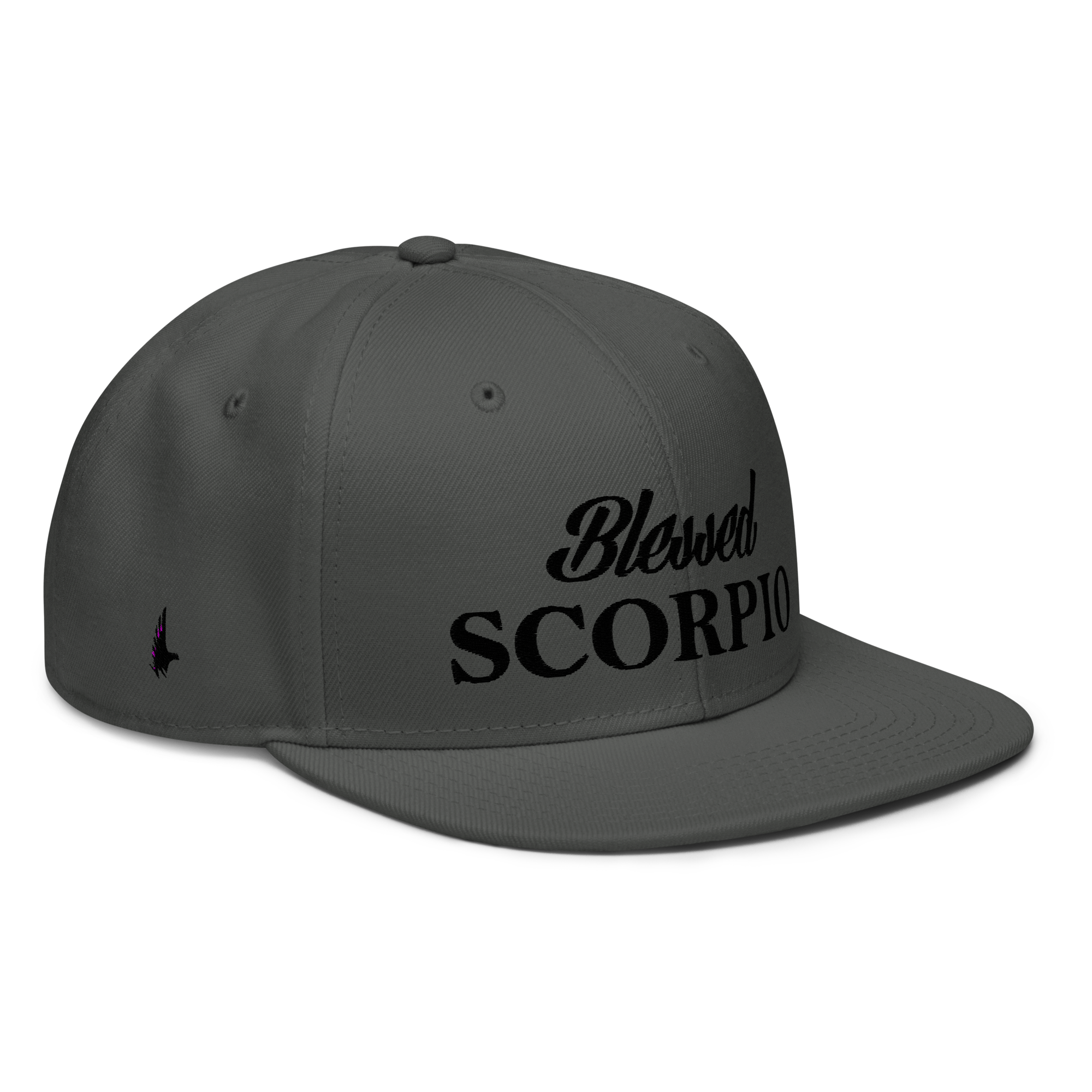 Blessed Scorpio Snapback Hat Charcoal Grey Black OS - Loyalty Vibes