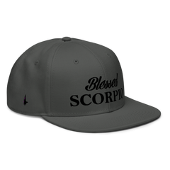 Blessed Scorpio Snapback Hat Charcoal Grey Black OS - Loyalty Vibes