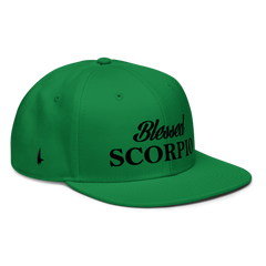 Blessed Scorpio Snapback Hat Green Black OS - Loyalty Vibes