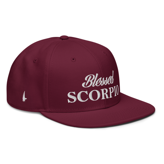 Blessed Scorpio Snapback Hat Maroon OS - Loyalty Vibes