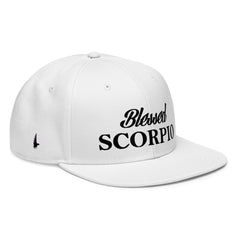 Blessed Scorpio Snapback Hat White OS - Loyalty Vibes