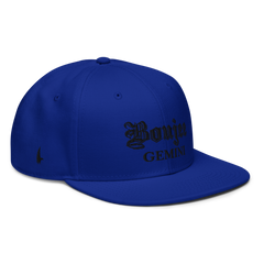 Boujee Gemini Snapback Hat Blue Black - Loyalty Vibes