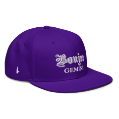 Boujee Gemini Snapback Hat Purple - Loyalty Vibes