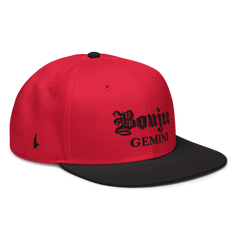Boujee Gemini Snapback Hat Red Black Black - Loyalty Vibes